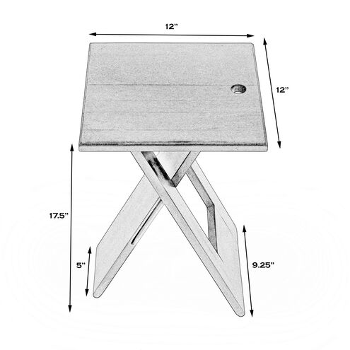 Hammond Folding Side Table in Dark Brown