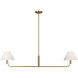 Sean Lavin Colfax 2 Light 54.5 inch Burnished Brass Linear Chandelier Ceiling Light
