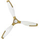Aileron 60 inch Matte White with Heritage Brass with Matte White Blades Smart Fan