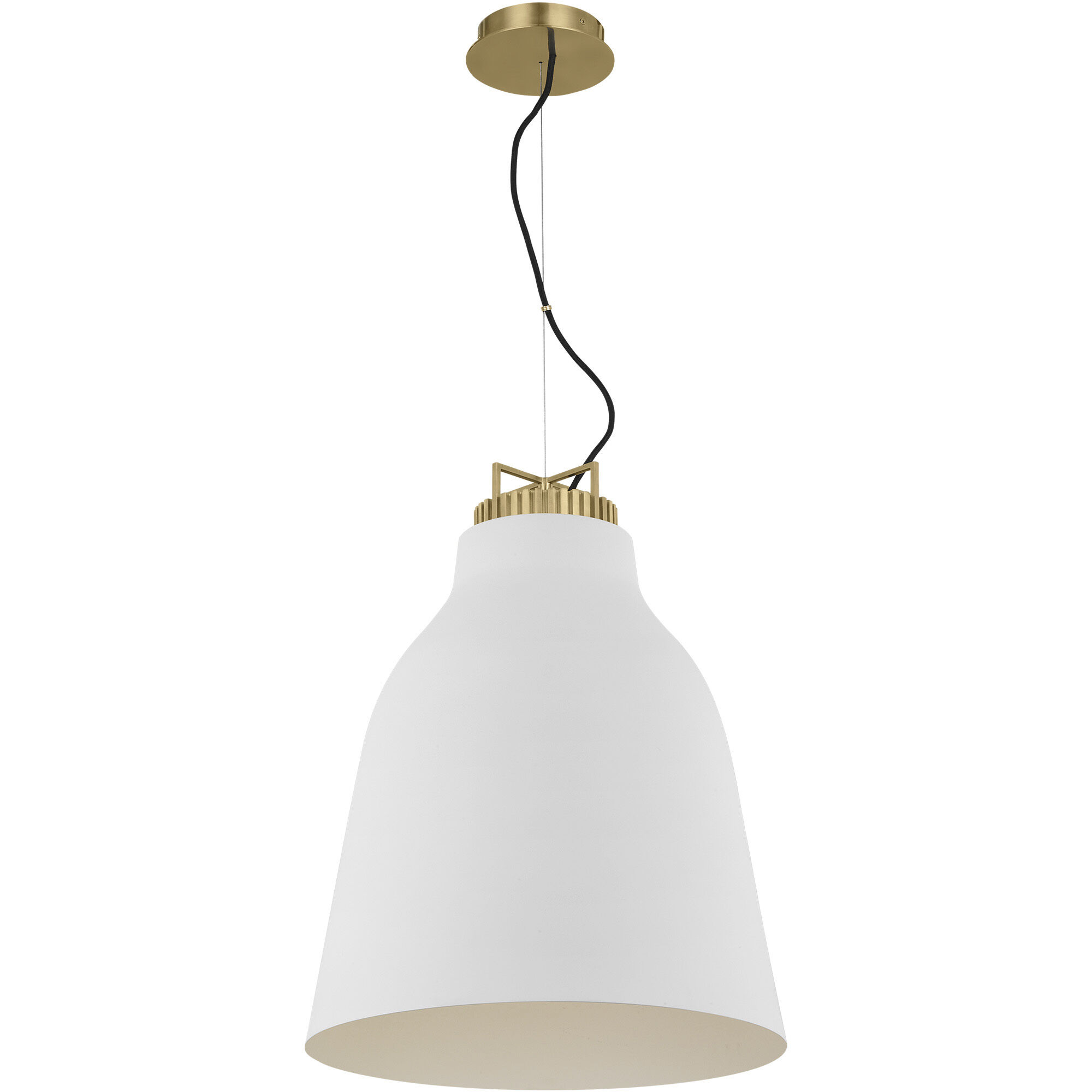 Sean Lavin Forge LED 20 inch Natural Brass Line-Voltage Pendant Ceiling Light in Matte White