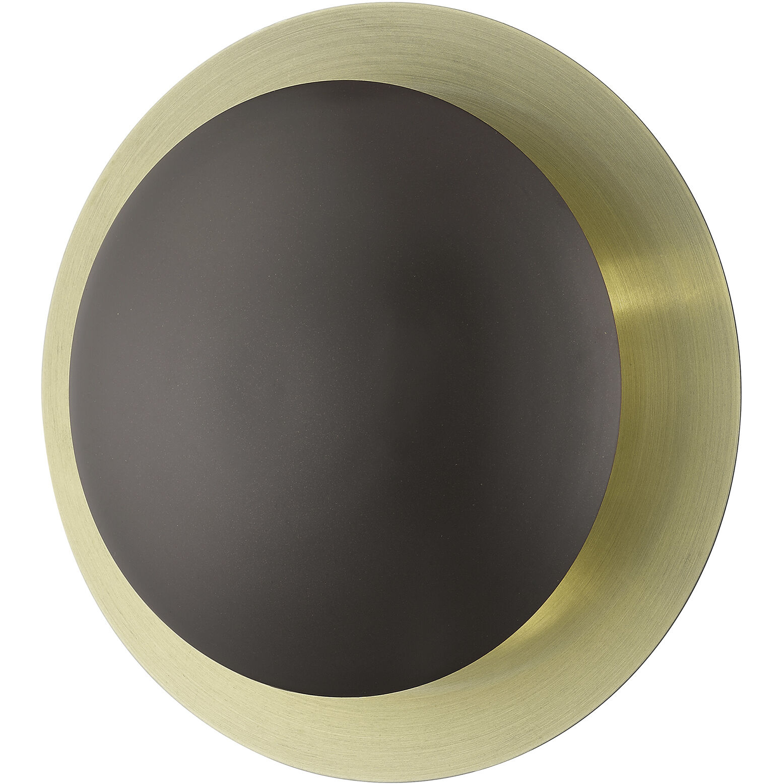 Ventura 2 Light 11 inch English Bronze with Antique Brass Reflector Semi-Flush/Wall Sconce Ceiling Light, Medium