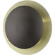 Ventura 2 Light 11 inch English Bronze with Antique Brass Reflector Semi-Flush/Wall Sconce Ceiling Light, Medium