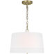 Ivie 4 Light 26 inch Time Worn Brass Pendant Ceiling Light