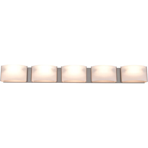 Vanguard 5 Light 42 inch Satin Nickel Vanity Light Wall Light