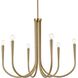 Layne 6 Light 30 inch Gold Chandelier Ceiling Light
