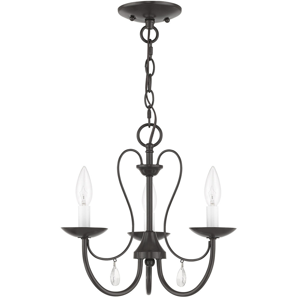 Mirabella 3 Light 15 inch English Bronze Chandelier Ceiling Light