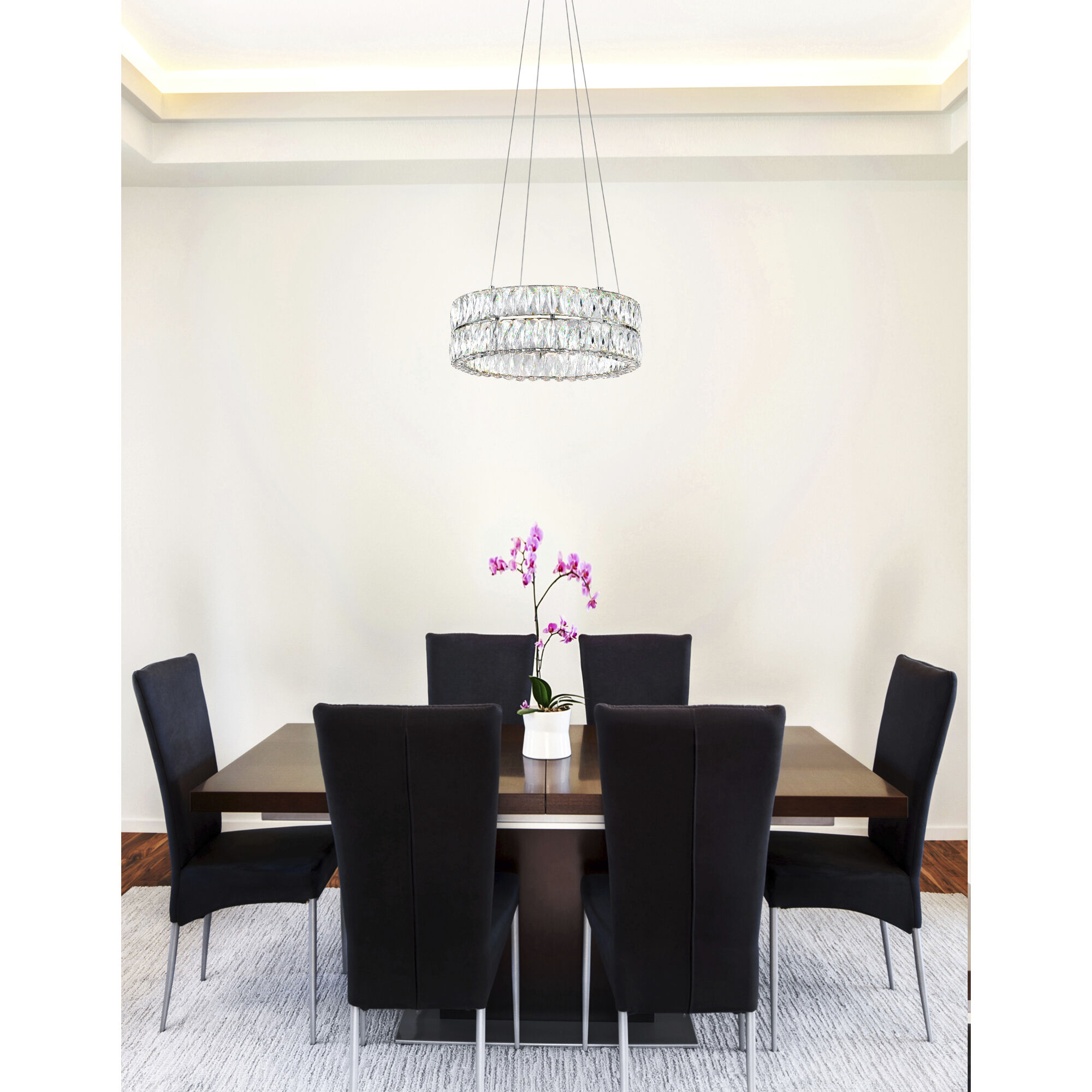 Madeline LED 20 inch Chrome Down Chandelier Ceiling Light