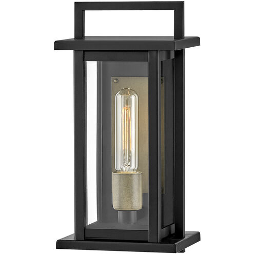 Langston LED 14 inch Black with Burnished Bronze Outdoor Wall Mount Lantern