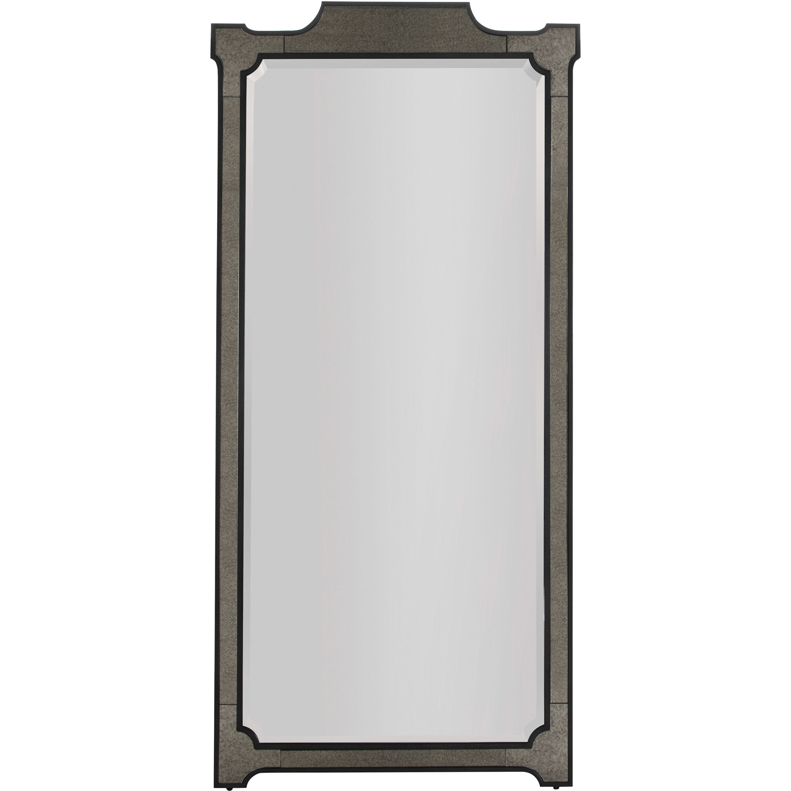 Chantel 77.75 X 37 inch Clean Mirror and Antique Mirror with Black Forged Iron Mirror