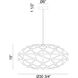 Coral LED 30 inch Gold Chandelier Ceiling Light