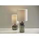 Marina 16 inch 40.00 watt Black Rubberwood with Smoked Glass Table Lamp Portable Light