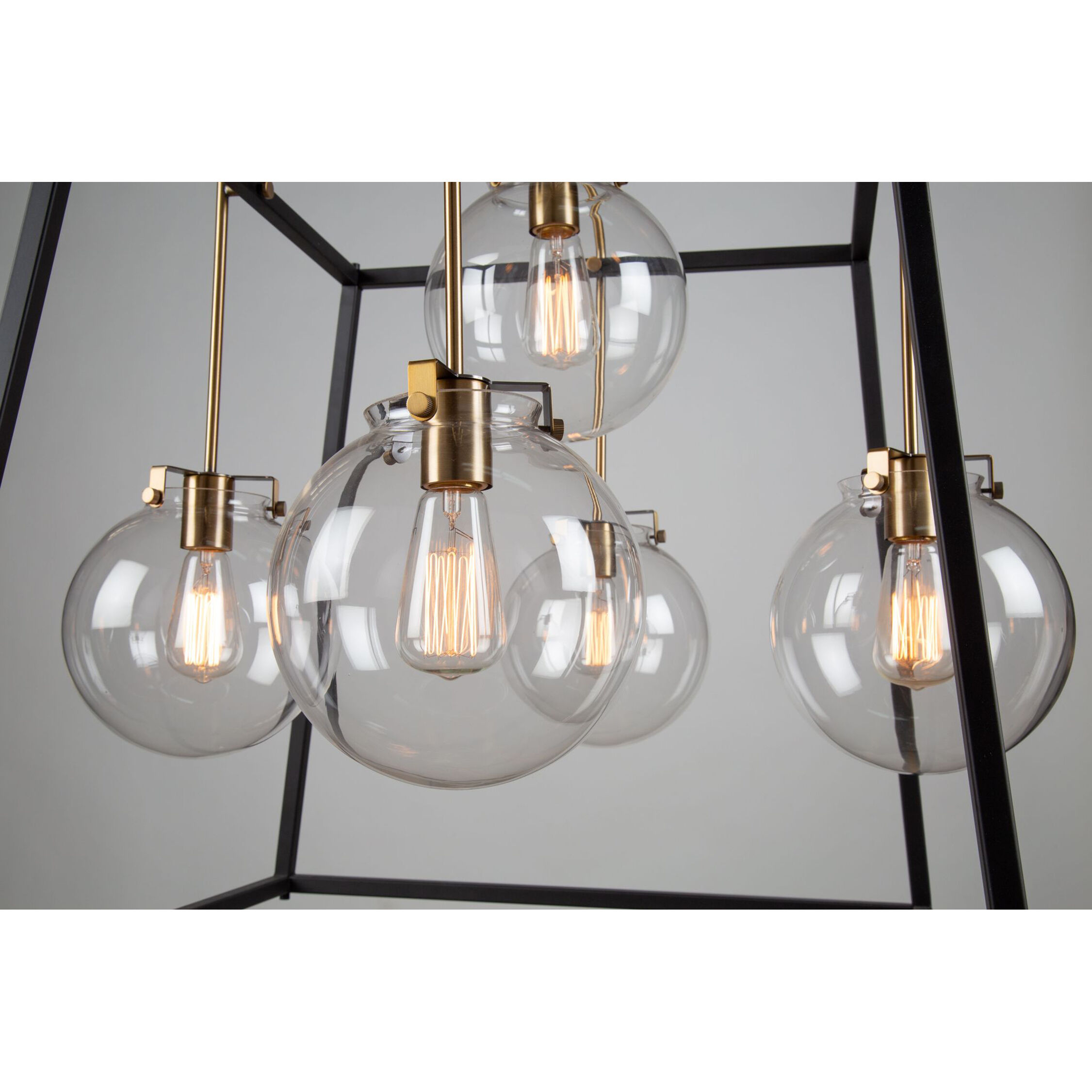 Bridgetown LED 28 inch Black and Harvest Brass Chandelier Ceiling Light