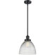 Franklin Restoration Seneca Falls 1 Light 9.5 inch Matte Black Mini Pendant Ceiling Light in Incandescent, Franklin Restoration
