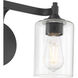 Ryehouse 2 Light 14 inch Matte Black Bathroom Vanity Light Wall Light