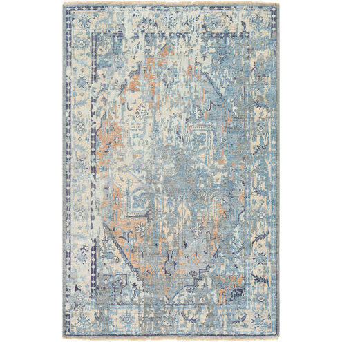Nero 66 X 42 inch Blue Rug, Rectangle
