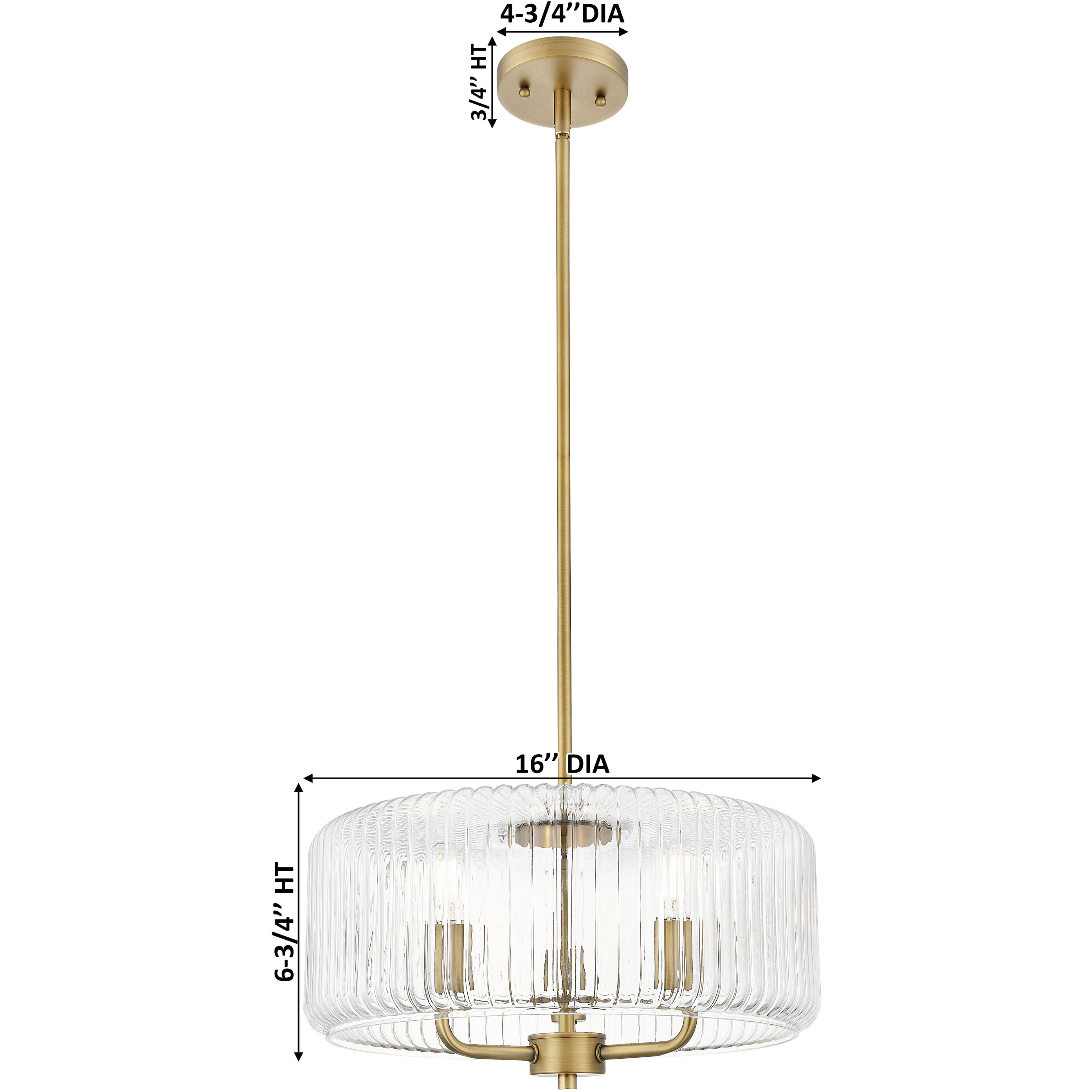 Windsor 3 Light 16 inch Polished Nickel Pendant Ceiling Light in Mercury Glass