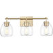 Dawes 3 Light 24 inch Brass Vanity Wall Light