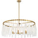 Willow 6 Light 35.25 inch Legacy Brass Pendant Ceiling Light