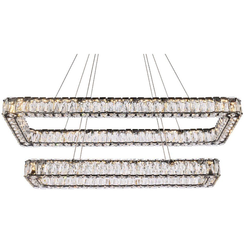 Monroe 2 Light 42 inch Black Pendant Ceiling Light