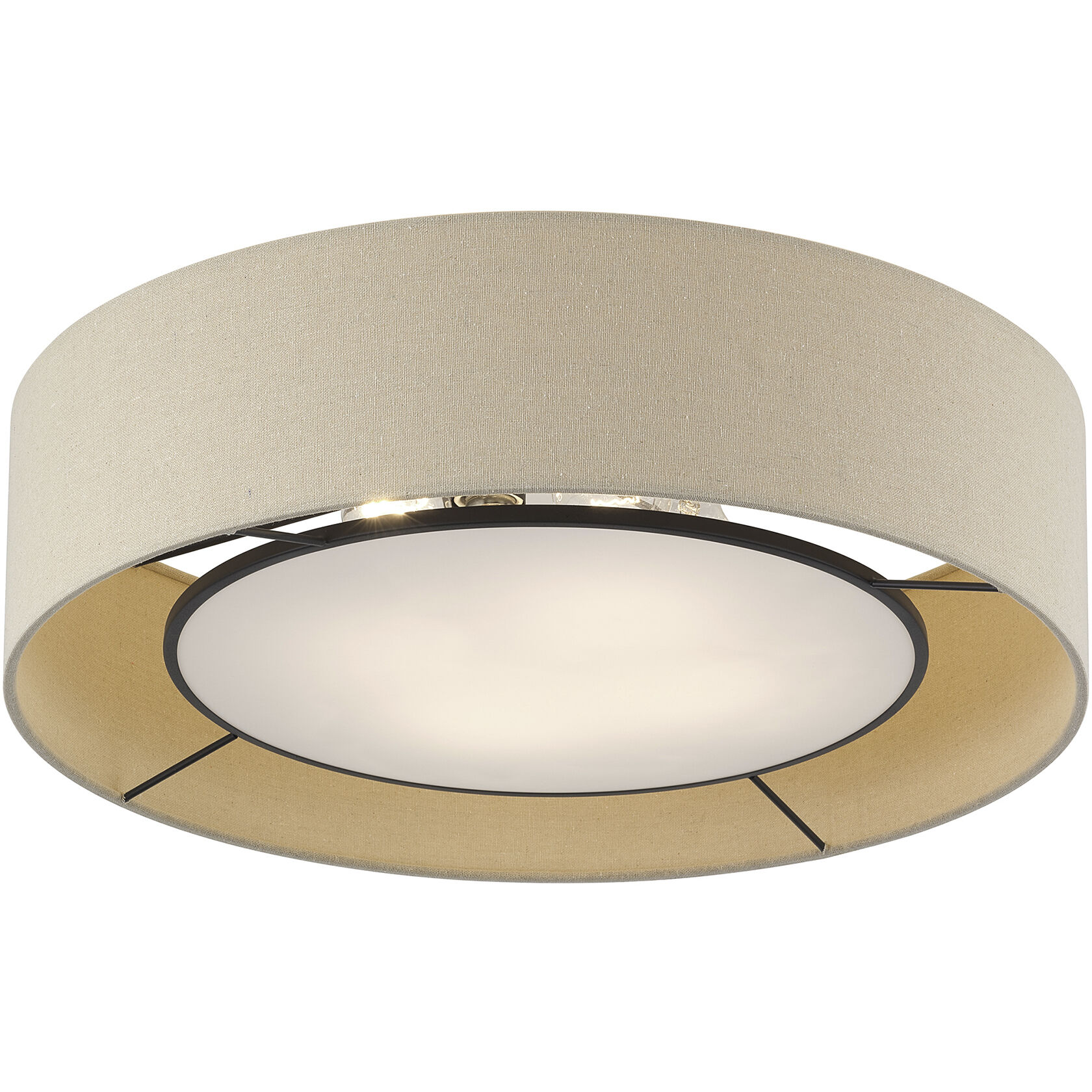 Ellsworth 4 Light 21 inch Bronze Semi Flush Mount Ceiling Light, Large