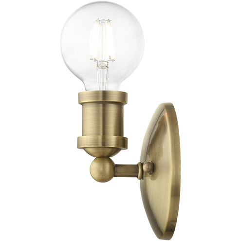 Lansdale 1 Light 5 inch Antique Brass Single Vanity Sconce Wall Light, Single