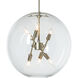 Sfera 6 Light 20 inch Modern Brass Pendant Ceiling Light