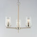 Corona 3 Light 17 inch Satin Nickel Single-Tier Chandelier Ceiling Light in Clear