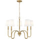 Jisele 5 Light 30 inch Rubbed Brass Chandelier Ceiling Light