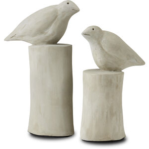 Concrete Birds 9 X 6.5 inch Garden Sculptures, Set of 2
