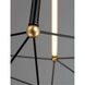 Spire LED 35 inch Black and Gold Multi-Light Pendant Ceiling Light