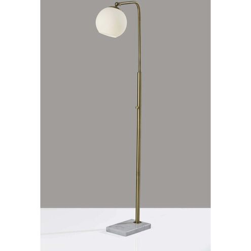 Remi 55 inch 60.00 watt Antique Brass Floor Lamp Portable Light