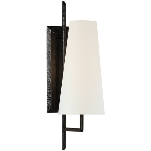 Chapman & Myers Ashton LED 6 inch Aged Iron Single Sculpted Sconce Wall Light, Large