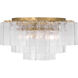Torvento 7 Light 28 inch Legacy Brass Flush Mount Ceiling Light in Clear Handmade Glass
