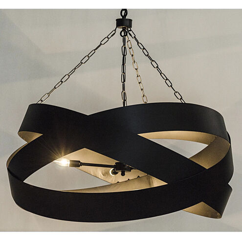 Orion 4 Light 38 inch Matte Black Pendant Ceiling Light