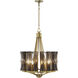 Preston 26.5 inch Satin Brass Chandelier Ceiling Light, Piccola, TA Illuminations