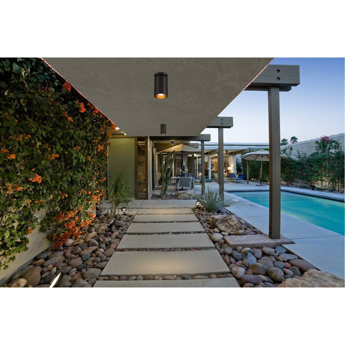 Pint LED 5 inch Matte Black Outdoor Flush Mount