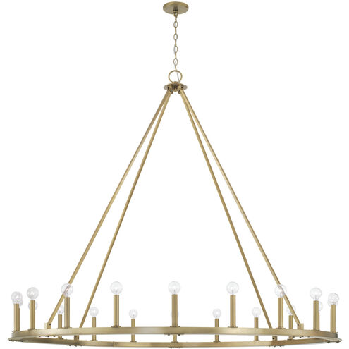 Pearson 20 Light 60 inch Aged Brass Chandelier Ceiling Light