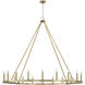 Pearson 20 Light 60 inch Aged Brass Chandelier Ceiling Light