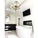 Astoria LED 36 inch Aged Brass Chandelier Ceiling Light, Opal Etched