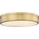 Anders LED 22 inch Rubbed Brass Flush Mount Ceiling Light