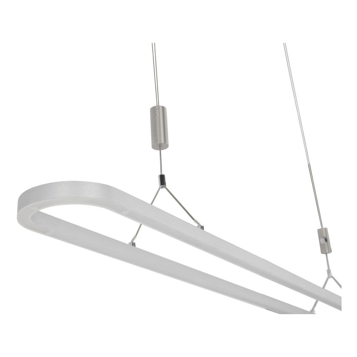 Zeitlos LED 40 inch Satin Nickel with Chrome Linear Pendant Ceiling Light, Bankamp Line