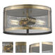 Meshsmith 2 Light 12.13 inch Natural Brass Flush Mount Ceiling Light in Natural Brass Steel