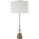 Annily 36.75 inch 150.00 watt Crystal and Antiqued Brass Table Lamp Portable Light