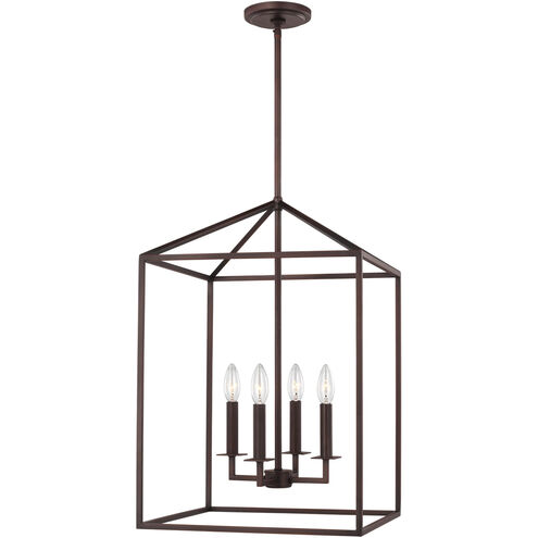 Perryton 4 Light 15.5 inch Bronze Foyer Pendant Ceiling Light, Medium