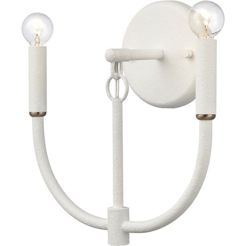 Continuance 2 Light 11 inch White Coral with Satin Brass Sconce Wall Light in White Coral/Satin Brass