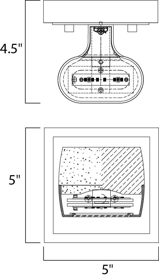 Volt LED LED 5 inch Bronze Bath Light Wall Light