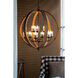 Anita 9 Light 31.5 inch Brown/Black Chandelier Ceiling Light in Natural