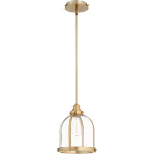 Banded Dome 1 Light 10 inch Aged Brass Mini Pendant Ceiling Light