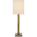 Thebes 30 inch 100 watt Antique Brass Table Lamp Portable Light