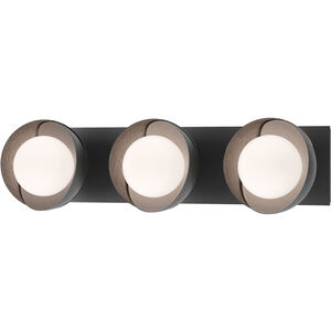 Brooklyn 3 Light 22 inch Black and Oil Rubbed Bronze Straight Bath Sconce Wall Light in Black/Oil Rubbed Bronze, Straight